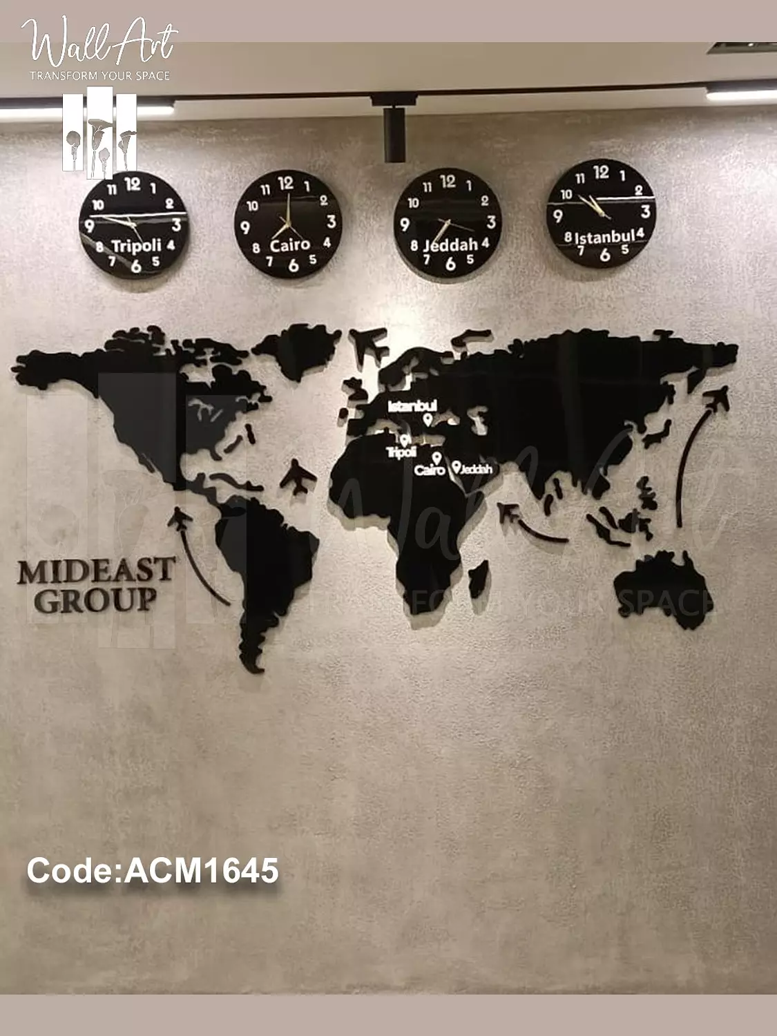 ACM1645- Acrylic Mirror World Map   2