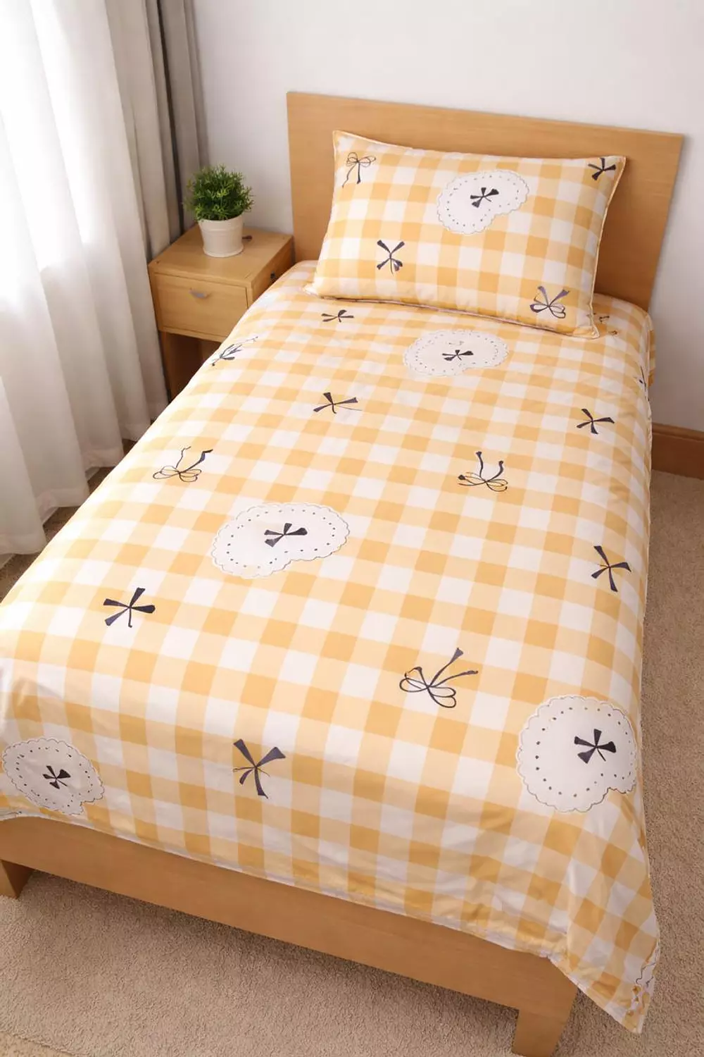 طقم ملاء اطفال قطن كاروهات سموني image