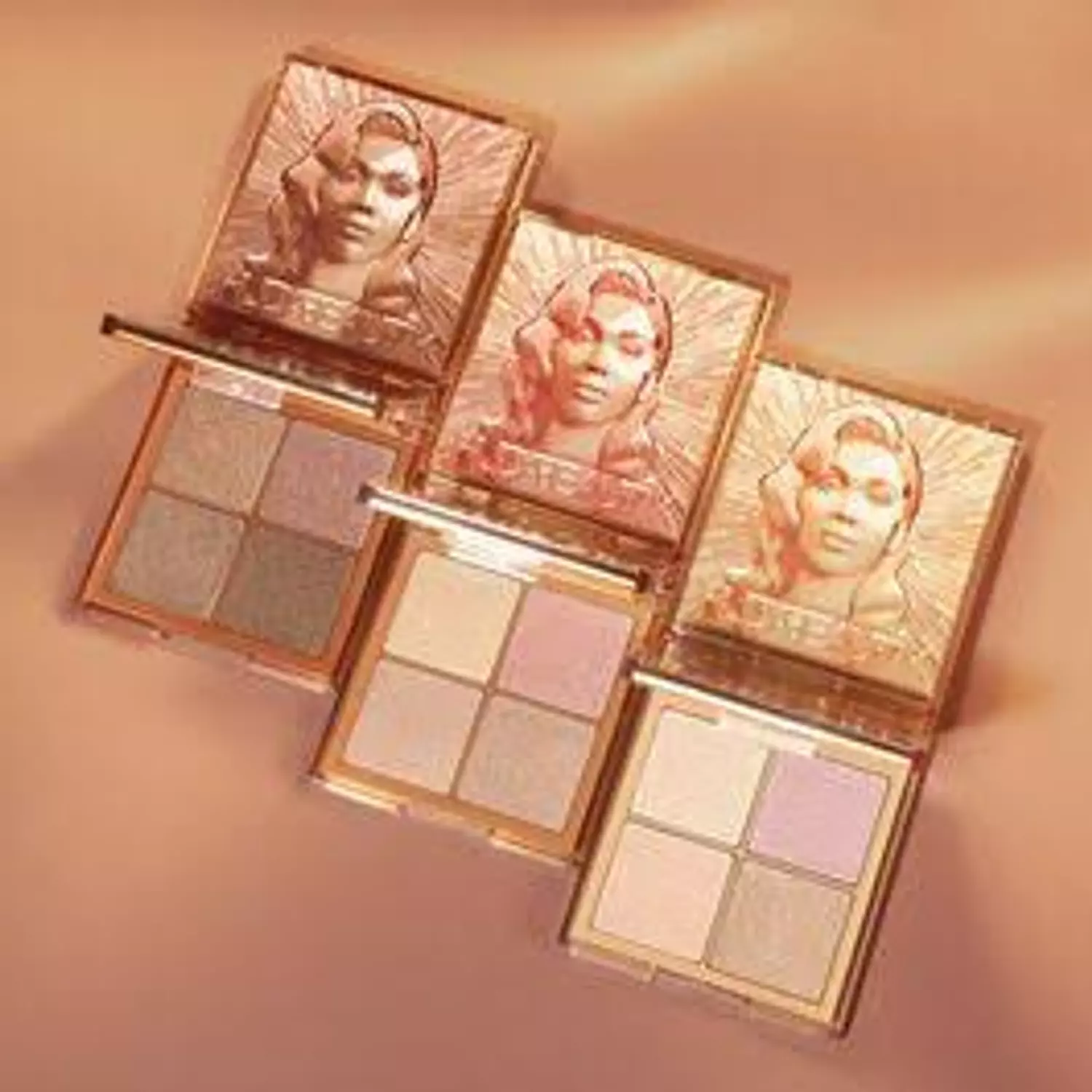 huda beauty Mini Glow Obsessions Highlighter Face Palette medium 4