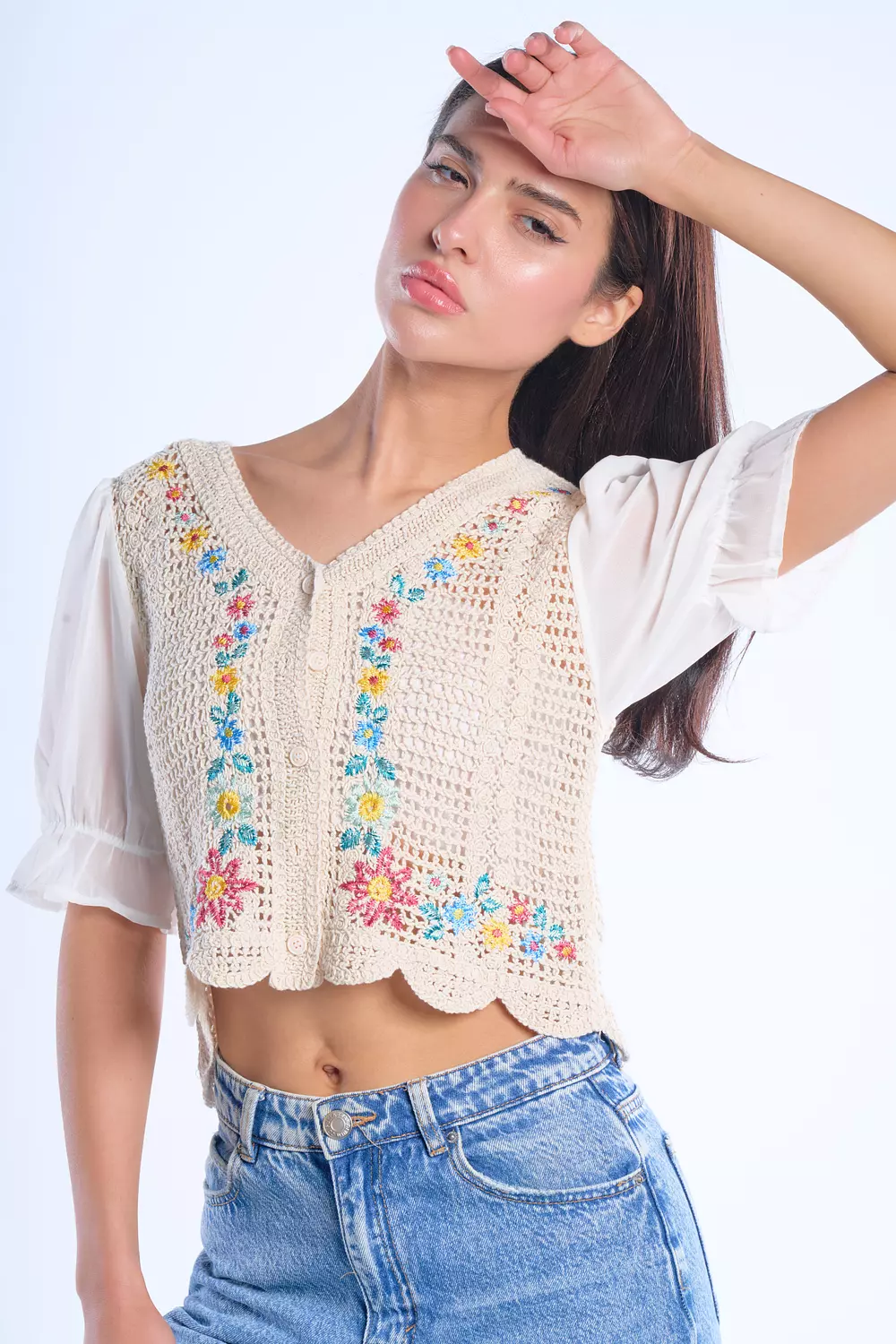 embroiderd crochet top 4