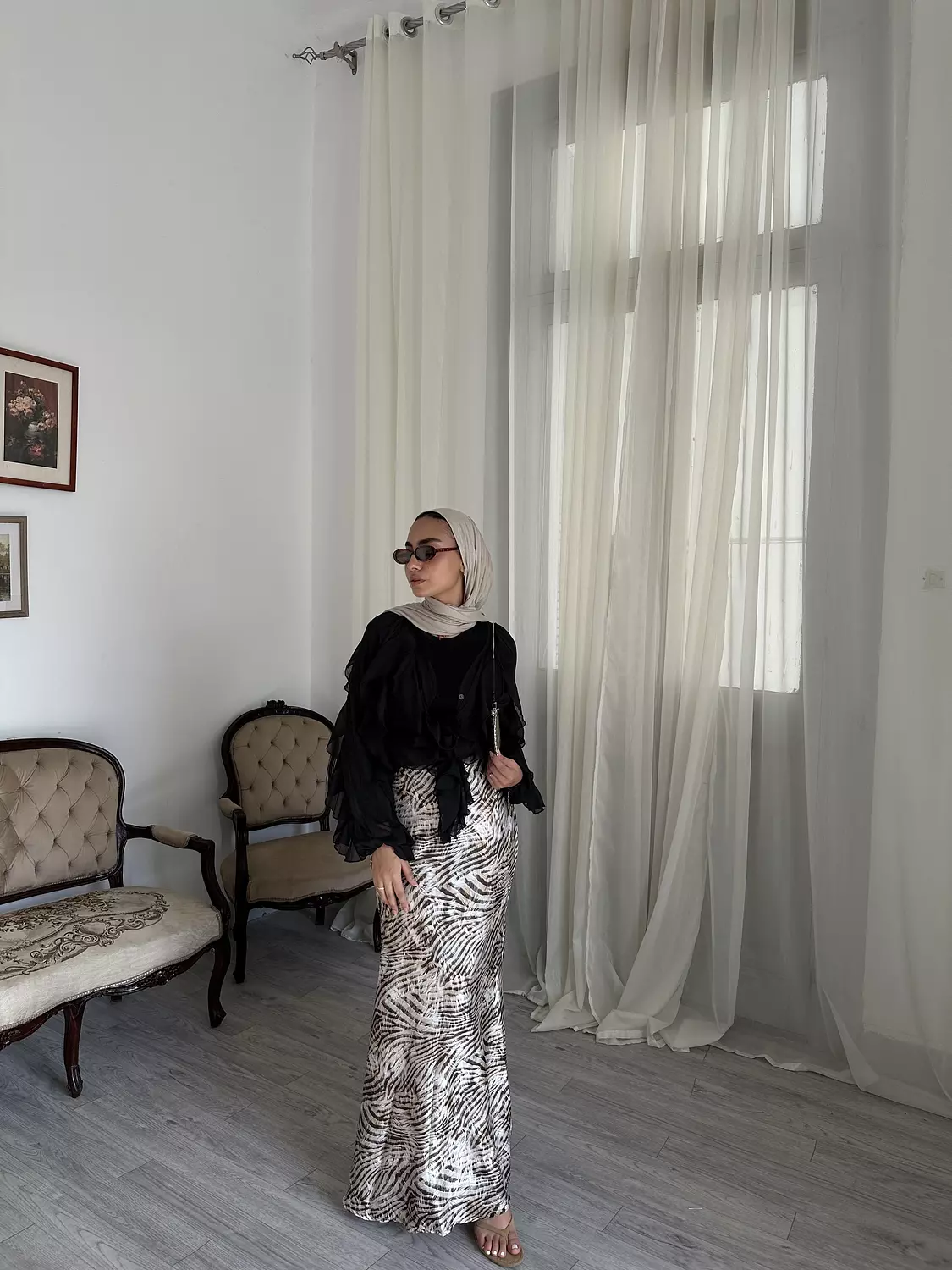 Satin leopard skirt  7