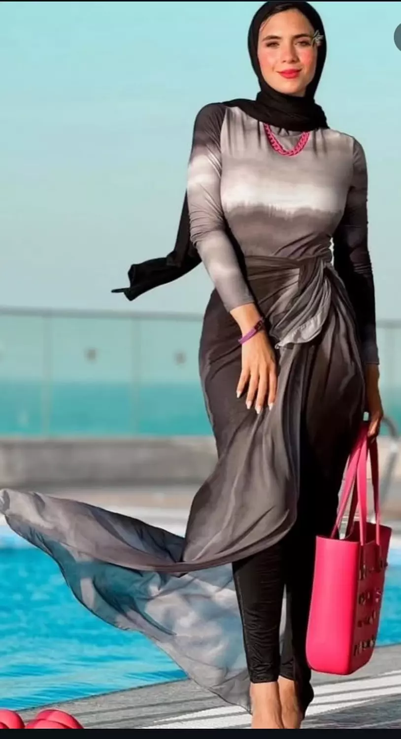 Gray degrade burkini  3
