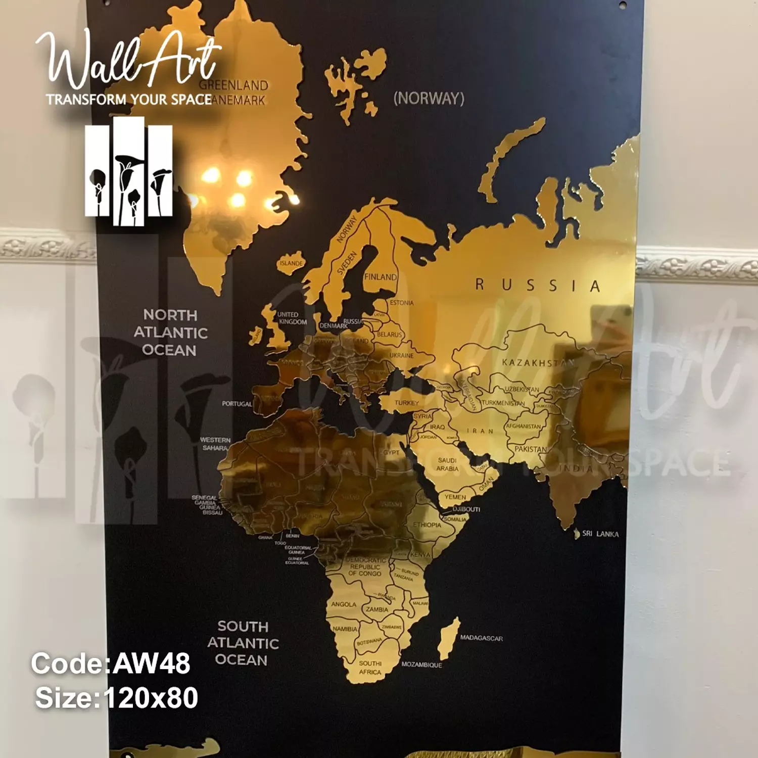 AW48-Engraved World Map 4