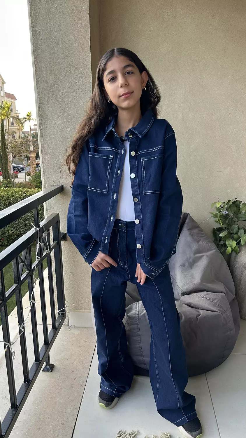 SOUTH Chunky Denim oversized Blue black Jacket  3
