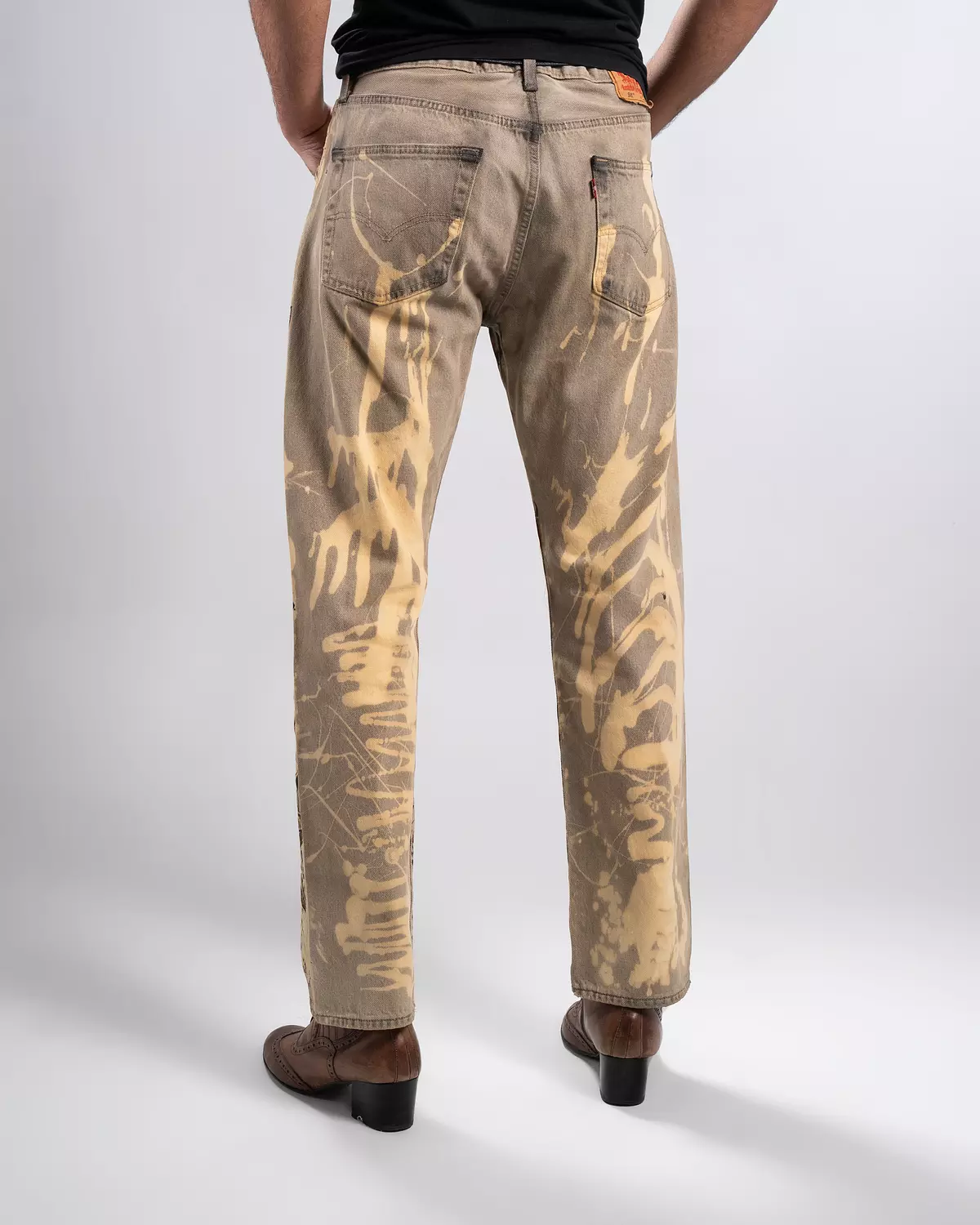 “Lost Lands Map “. Unisex hand-painted Levi pants  2