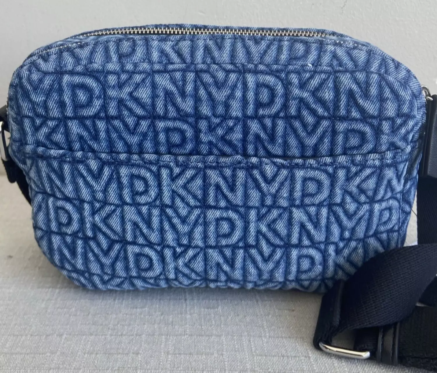Dkny Monogram Denim Crossbody Bag  hover image