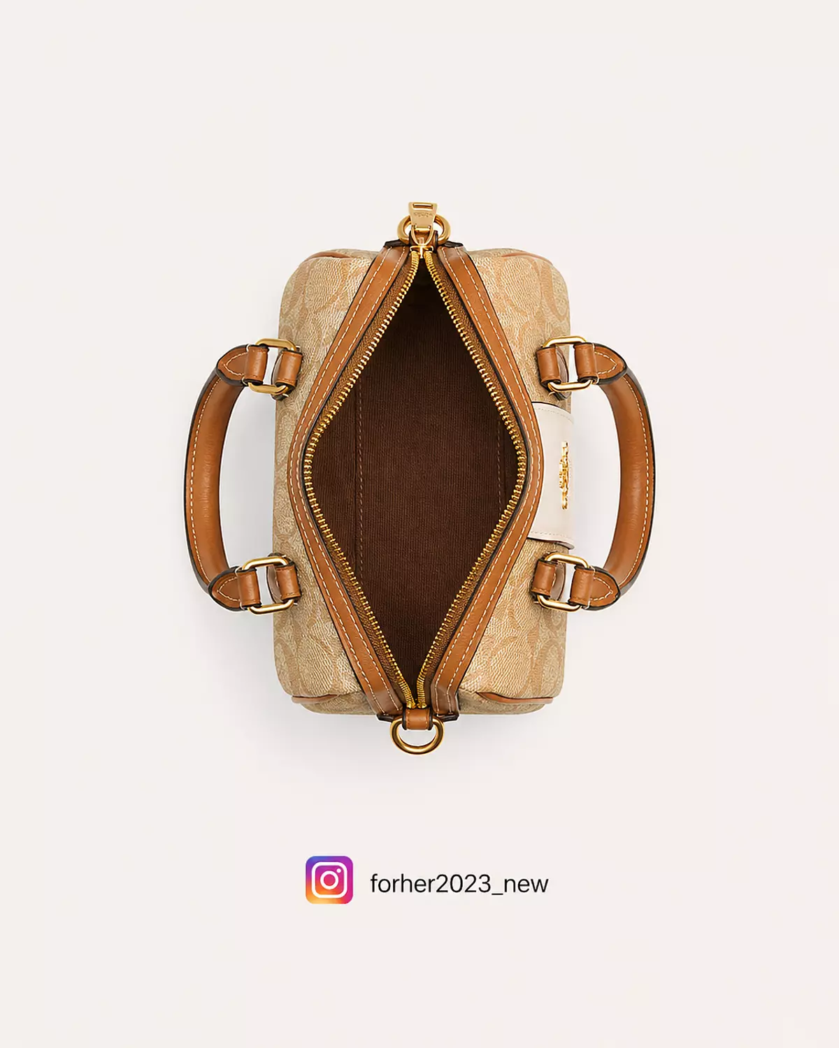 Coach Mini Rowan Crossbody In Signature Canvas With Stripe 2