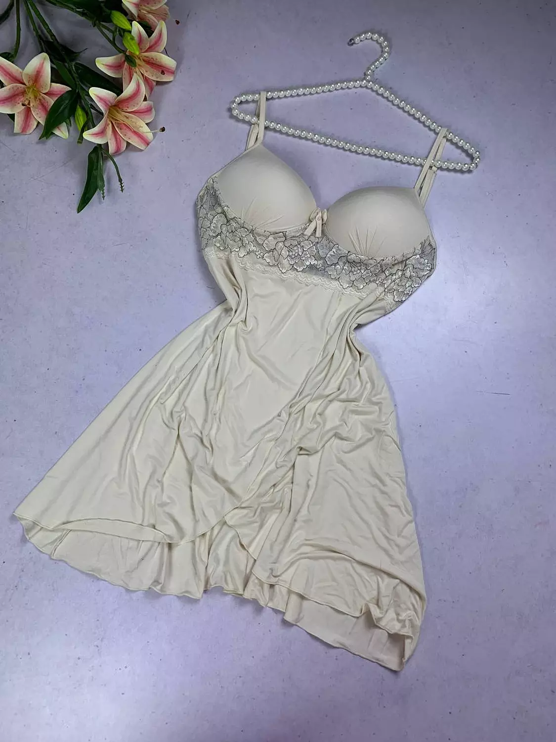 Padded light push up cotton jersey sleeping shirt turkish fabric  image