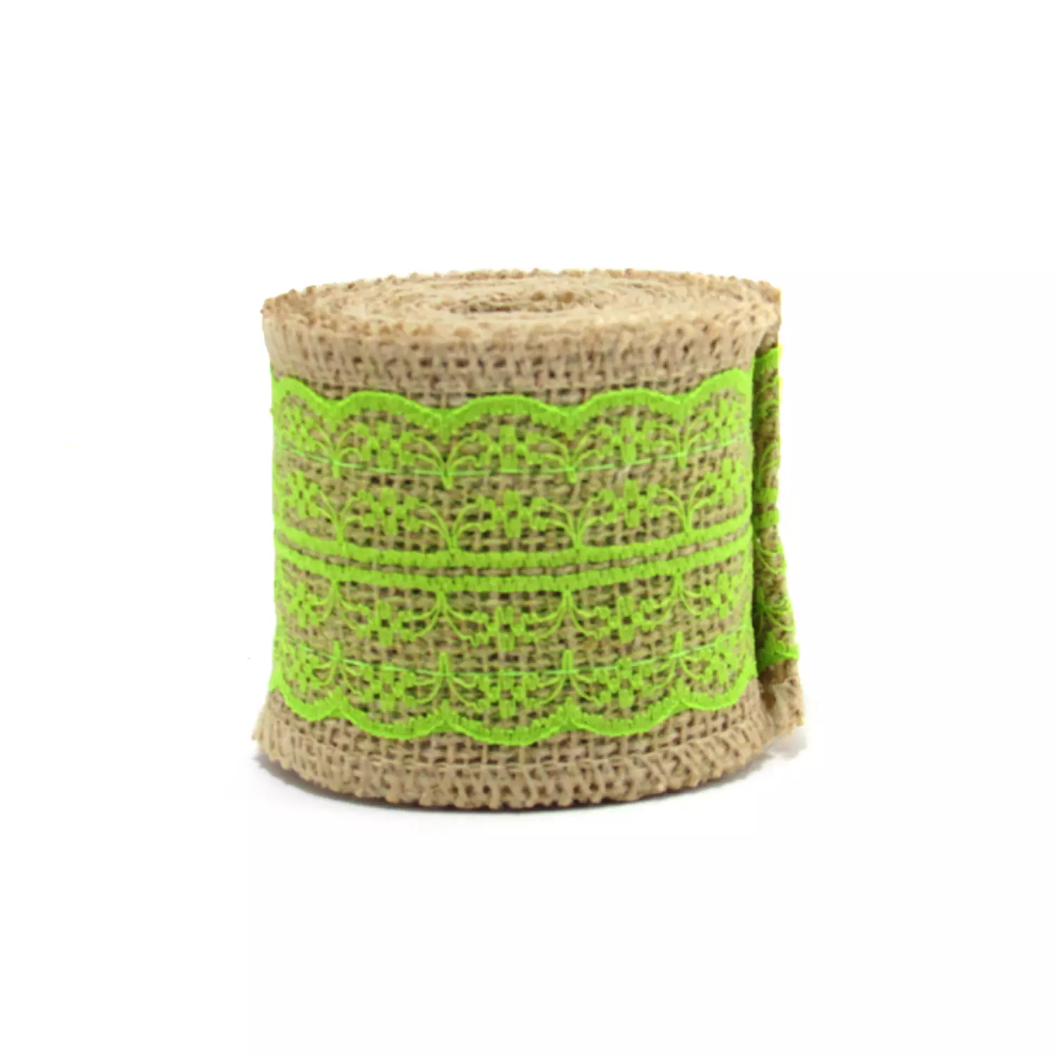 Burlap Ribbon Roll With Lace 2