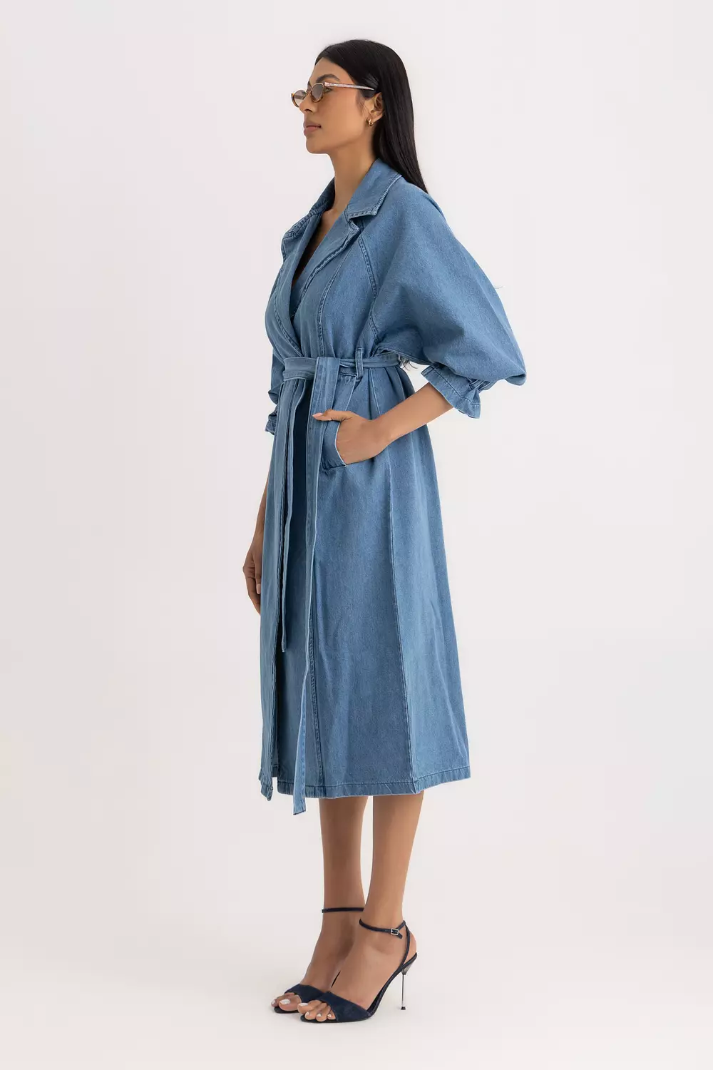 The Sophia Denim Trench Coat 8
