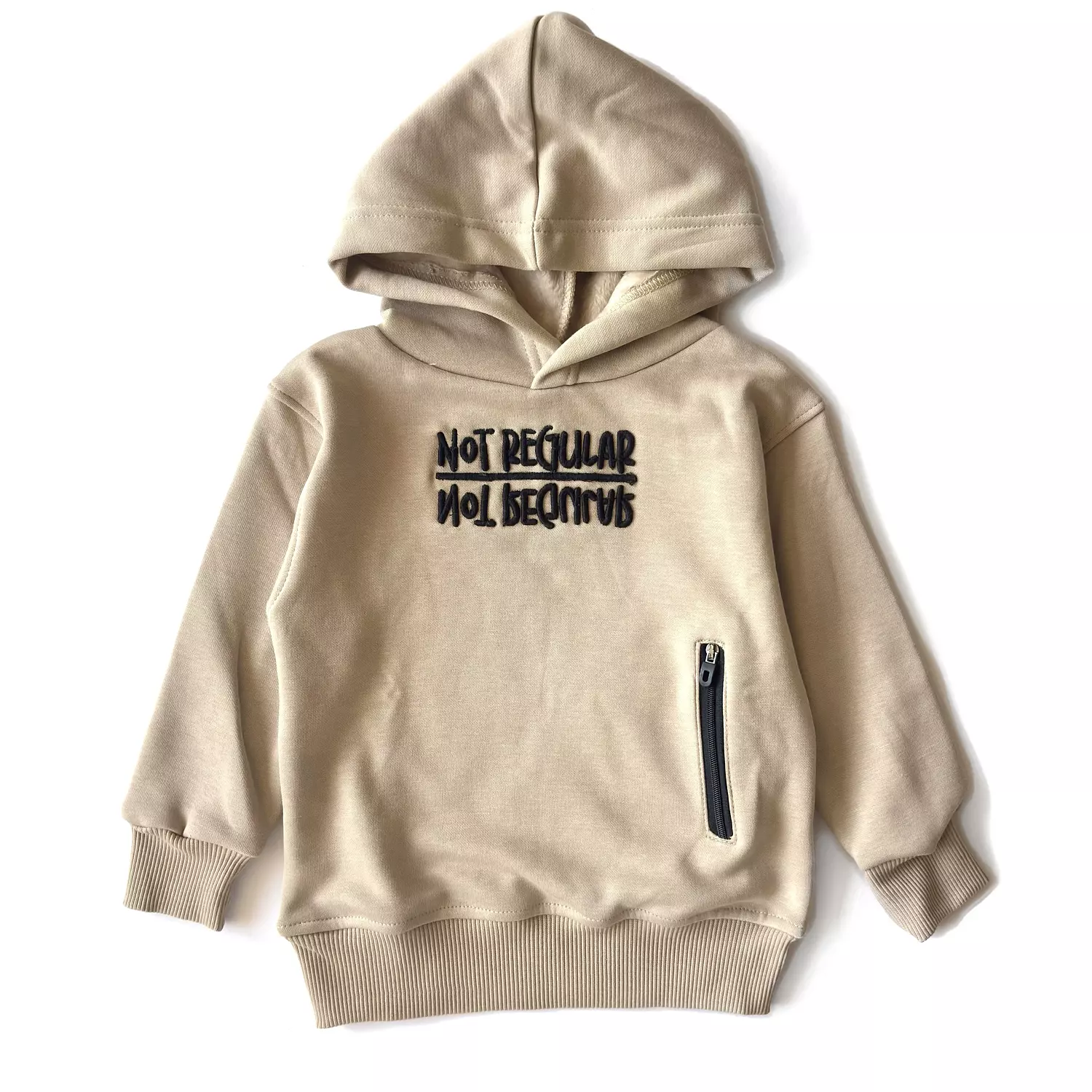 Not Regular Embroidery Cotton Fleece Hoodie  image