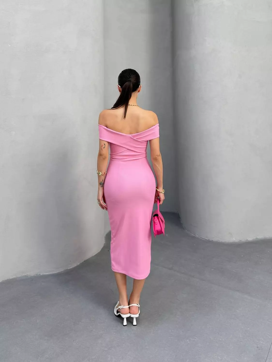 Criss Cross Midi Dress 5