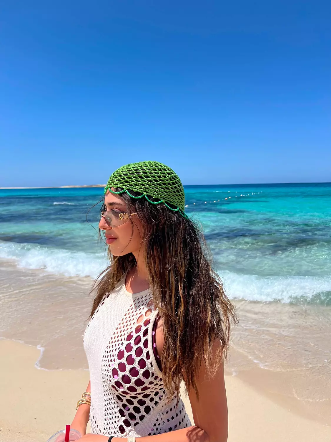 Cierra Green Crochet hat image