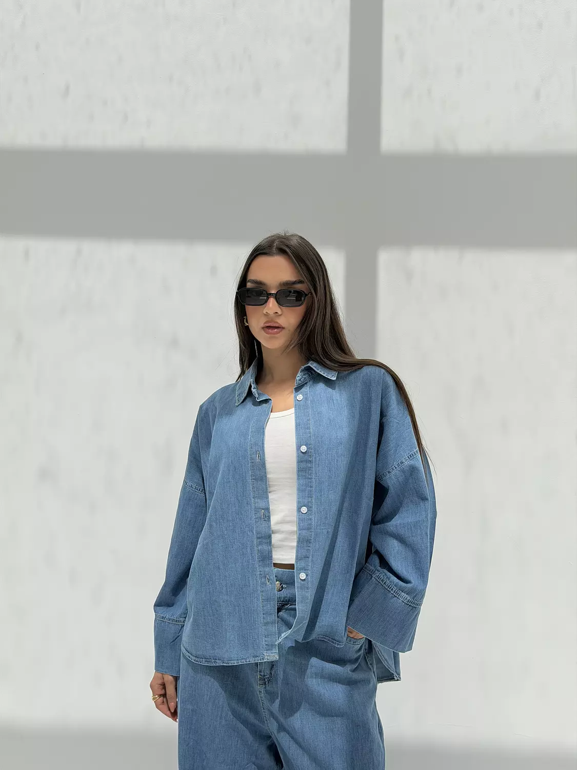 Comfy denim set  image