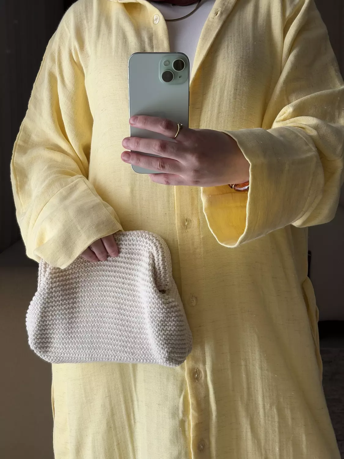 Lina Shirt Dress in yellow 4
