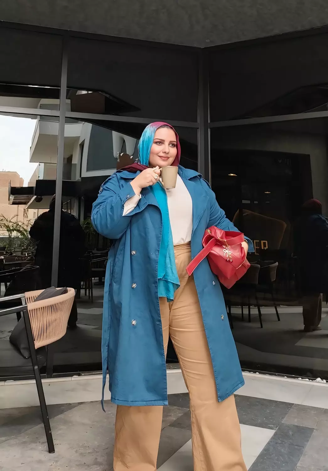 Trench coat (in teel) 2