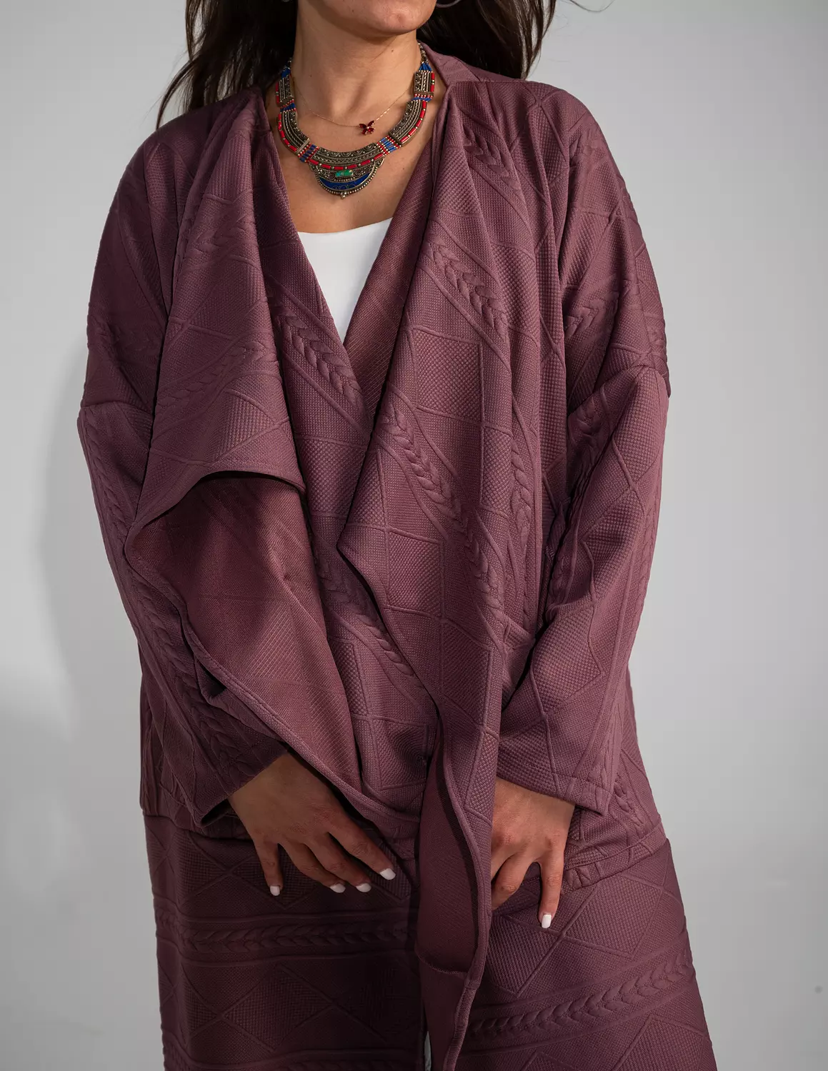 Multi way wrap cardigan Lavander hover image