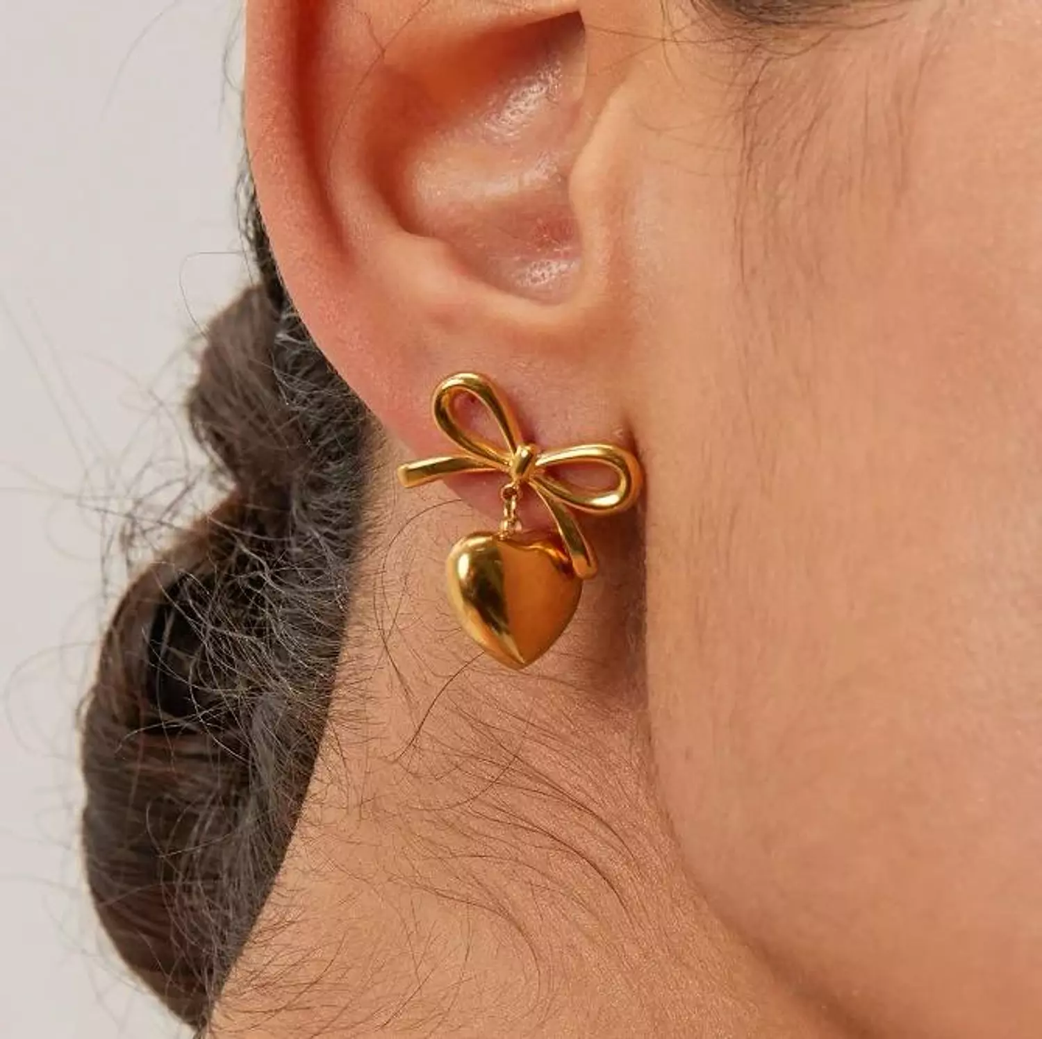 Hearted Bow Earrings  1