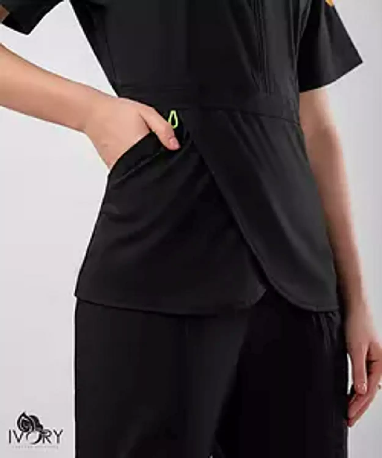 Black Tulip Scrub (Half Sleeves) 1