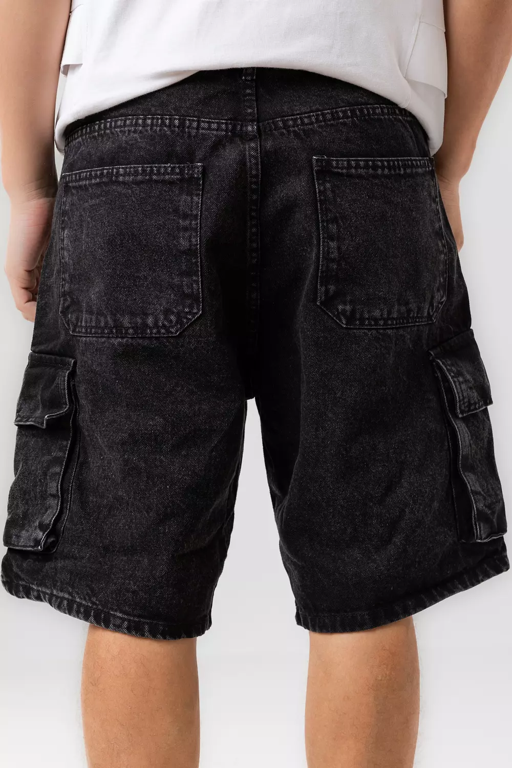 Cargo Denim Jeans Short hover image