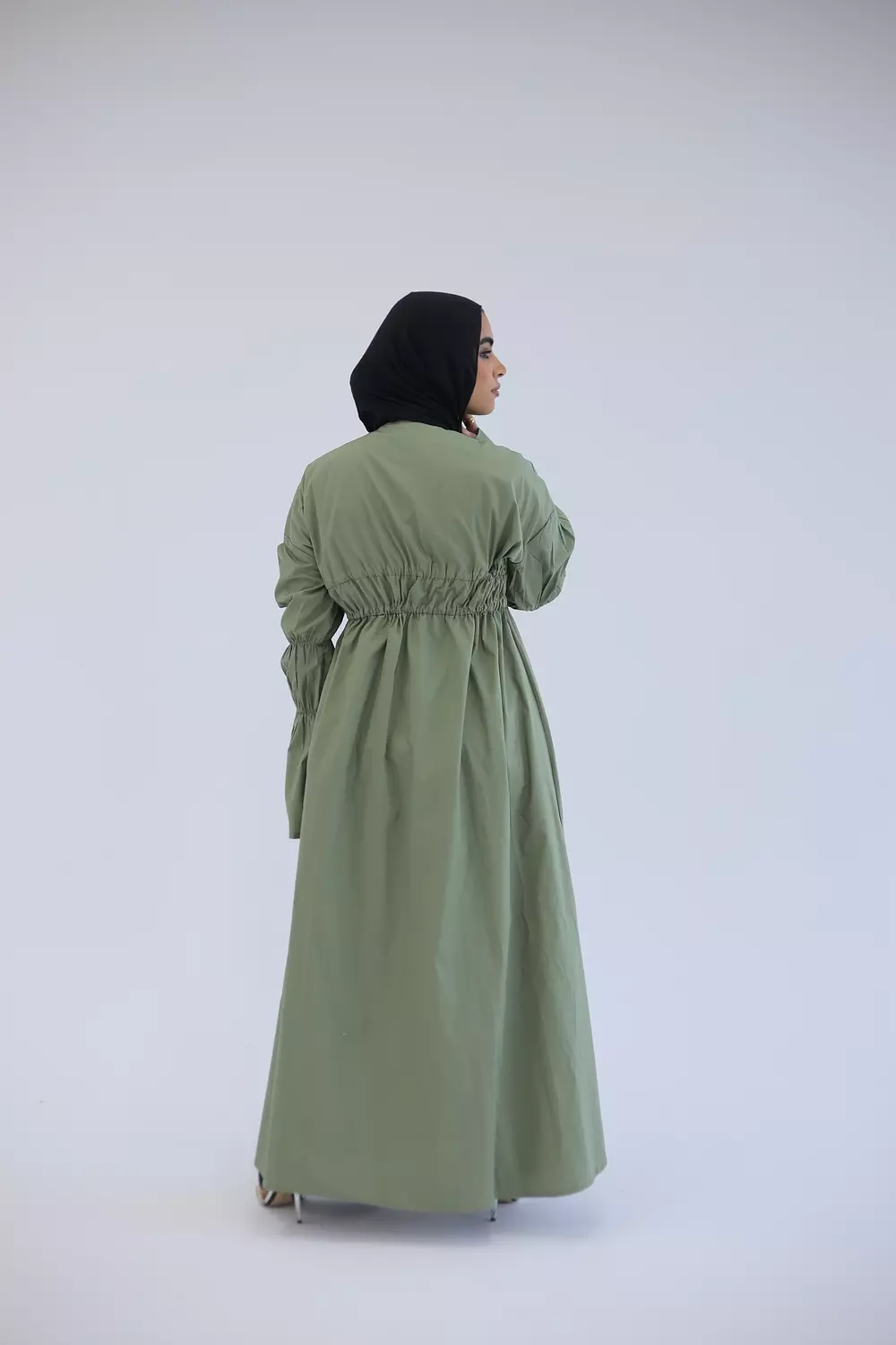 Olive cardigan with ties from the chest-2nd-img