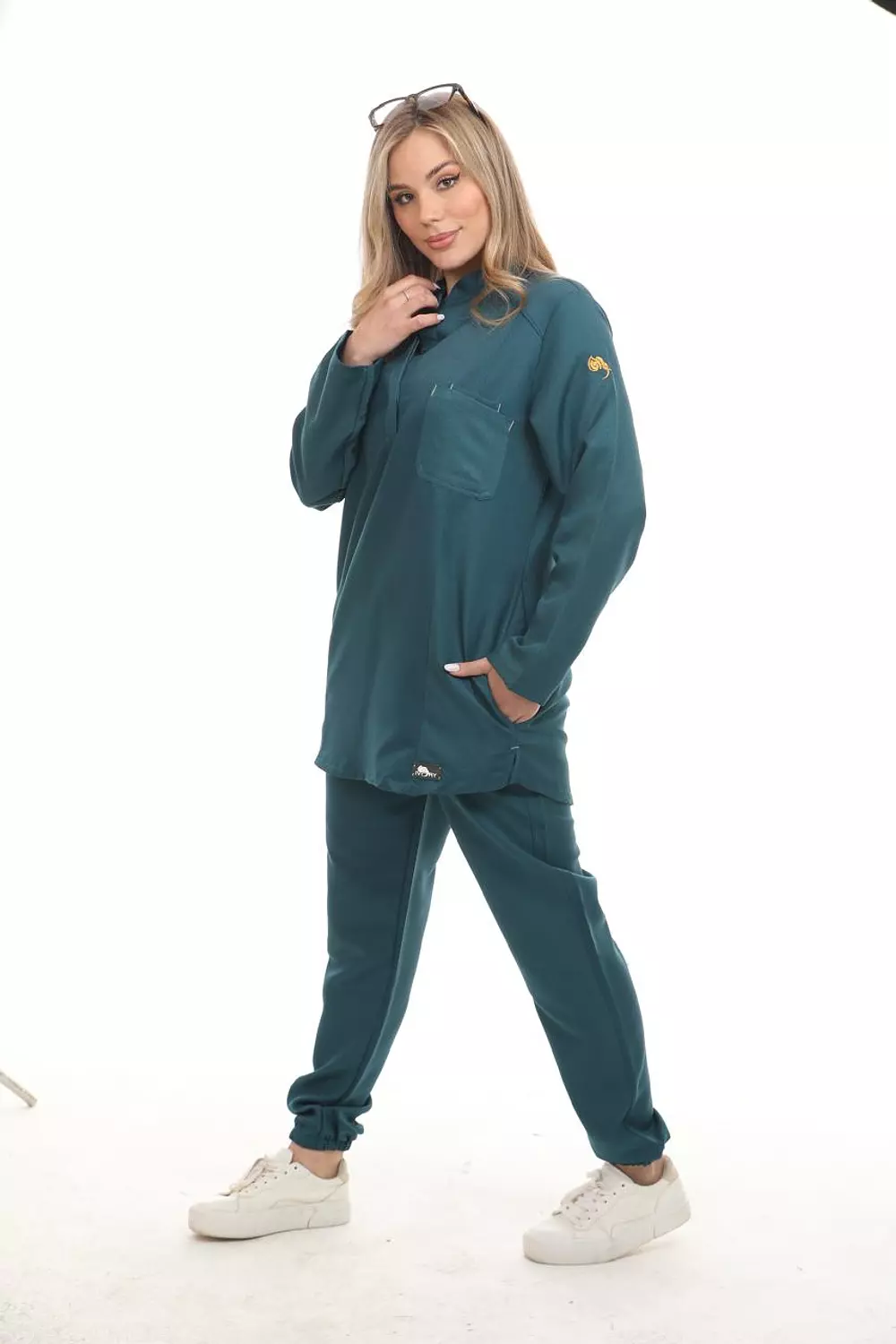 Ganzaari Female Half Collar Scrub (Full Sleeves) 3