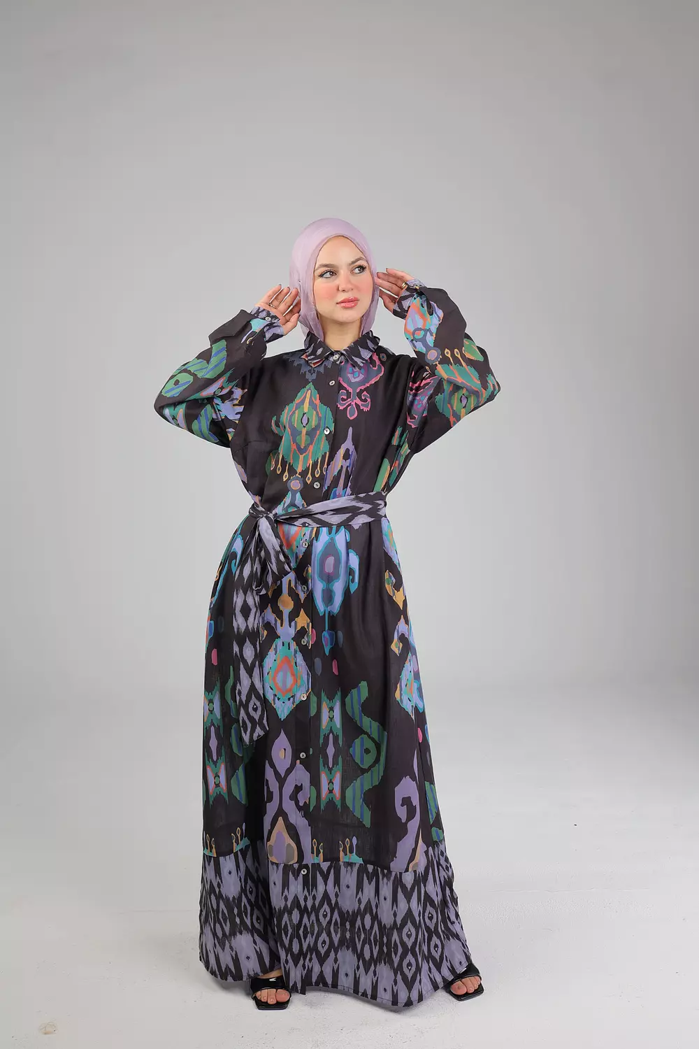 Damask Black dress 3