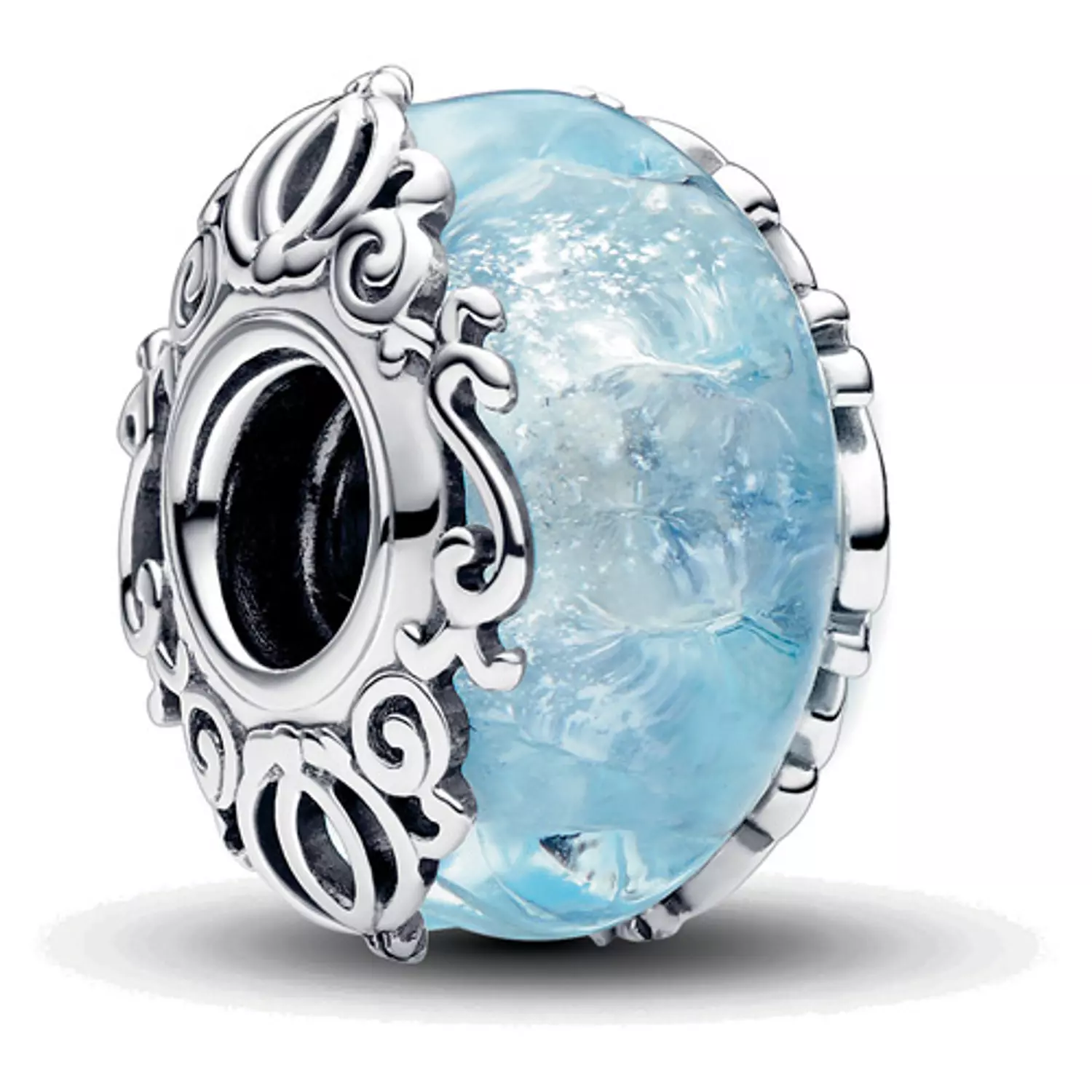 Disney Cinderella Murano Glass Charm Retired Sterling Silver Disney Cinderella Murano Glass Charm - 793073C00 image