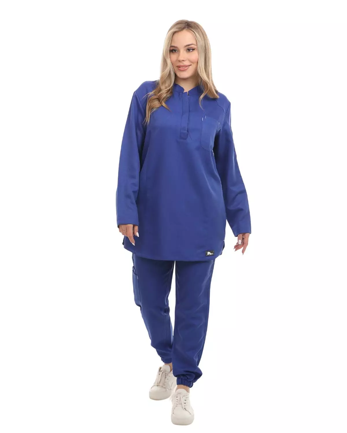 Blue Female Half Collar Scrub (Full Sleeves) 5