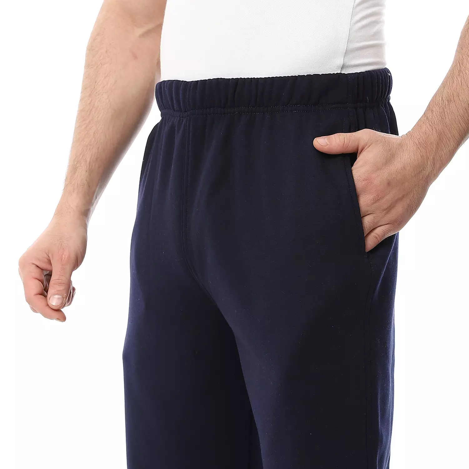 Winter Cotton Milton Plain Pajama Pants - 4043 - Dark Blue 2