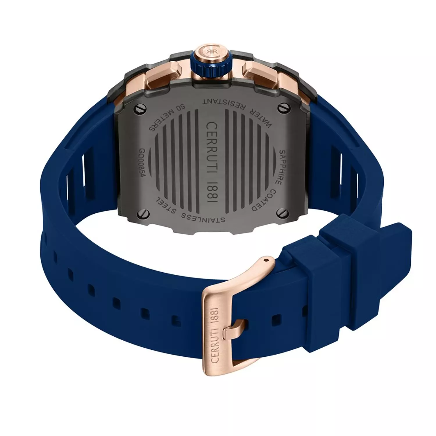 Cerruti 1881 Tonneau Blue Chronograph CIWGO0085402 2