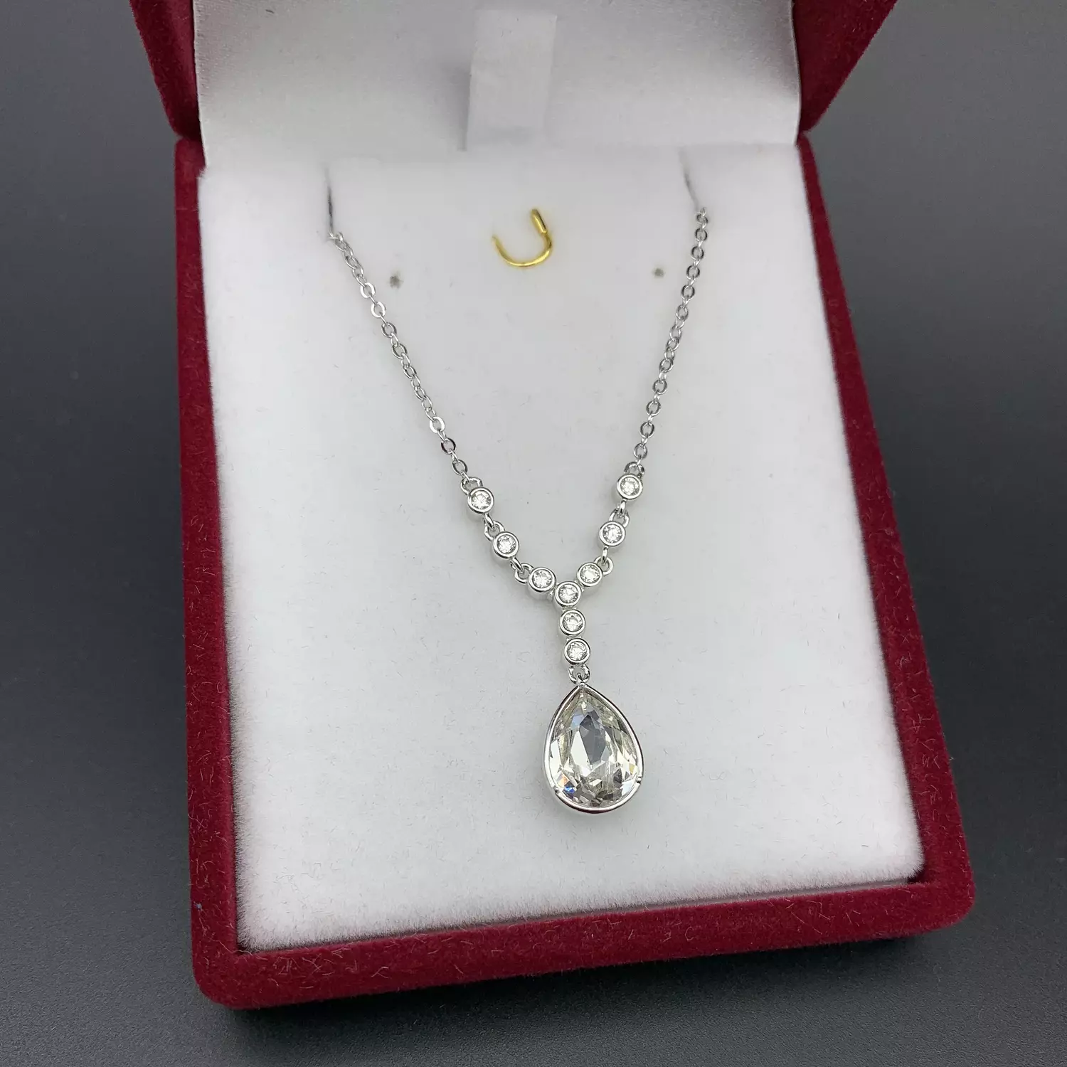 Tear white necklace image
