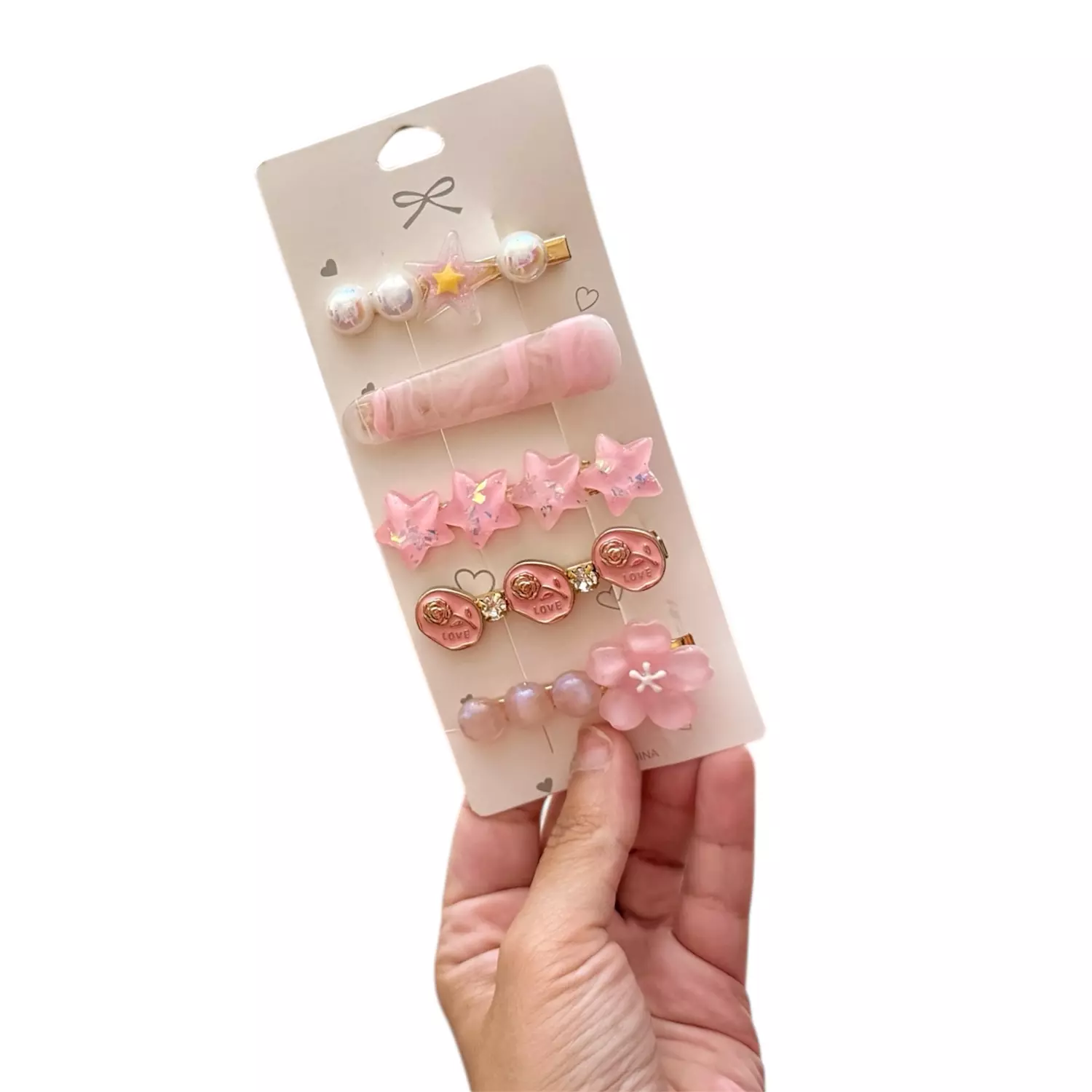 Chic Summer Pink/White 5 Pc Set 1