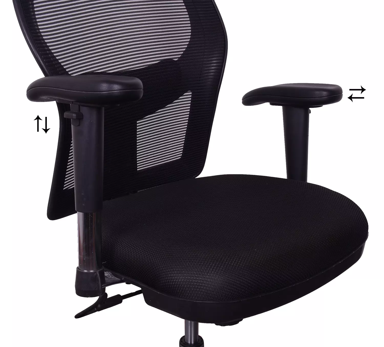 #104كرسي شبك عالي هيد ريست اسود 7