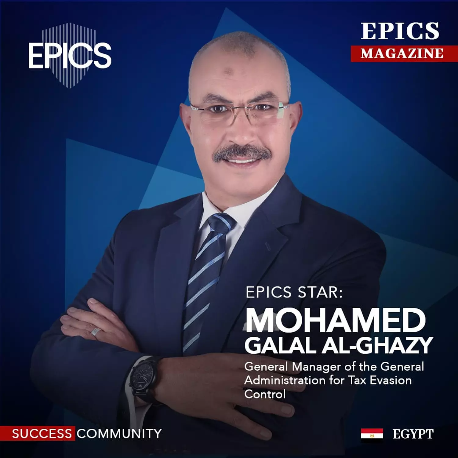 <p style="text-align: start">🎖️🌐Galal Mahmoud Al- Ghazy,(Story)_General Manager of the General Administration for Tax Evasion Control.</p>