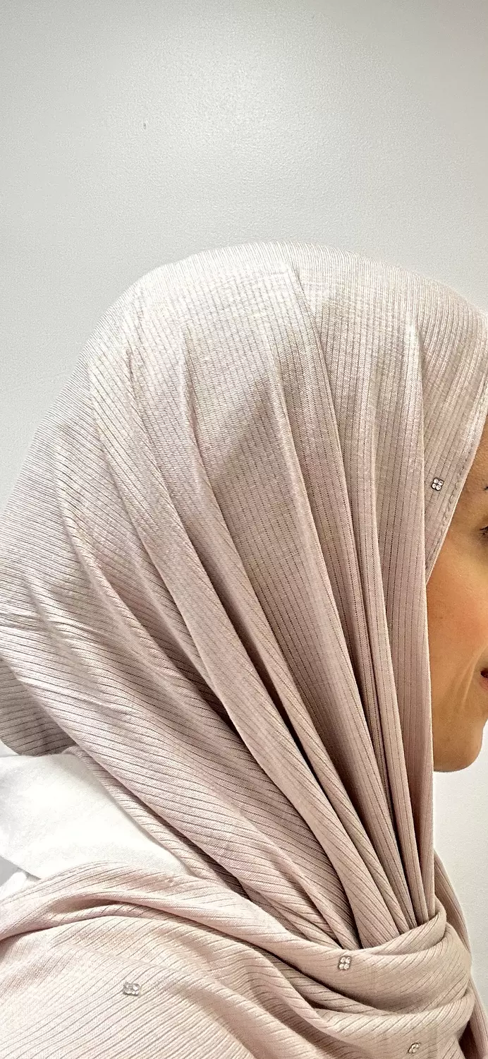 Blush Pink strass scarf hover image