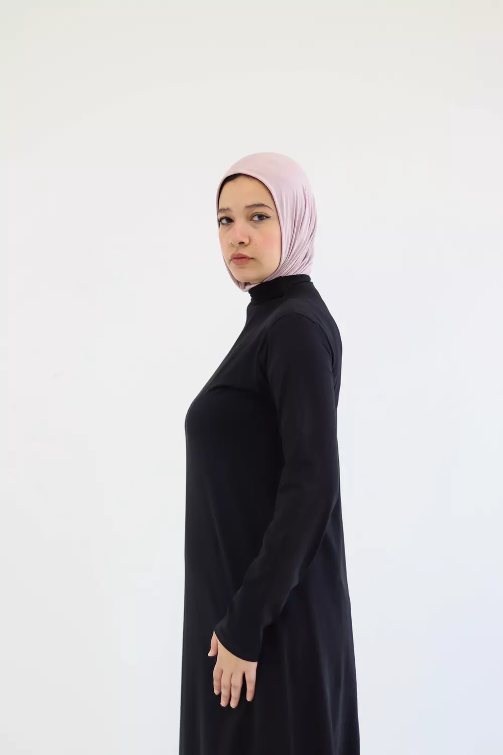 A-Line Black Basic Dress 9