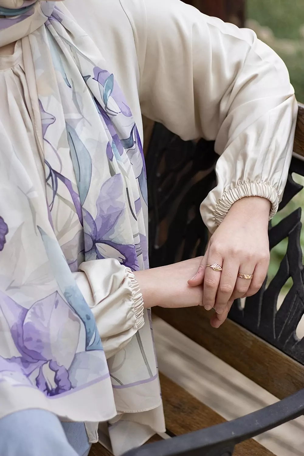 Lavender lace in chiffon 4