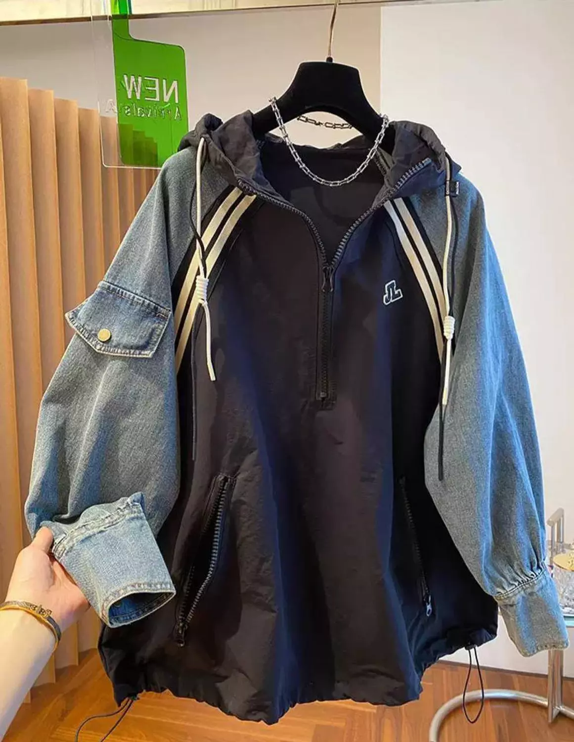 waterproof hoodie and jeans 1