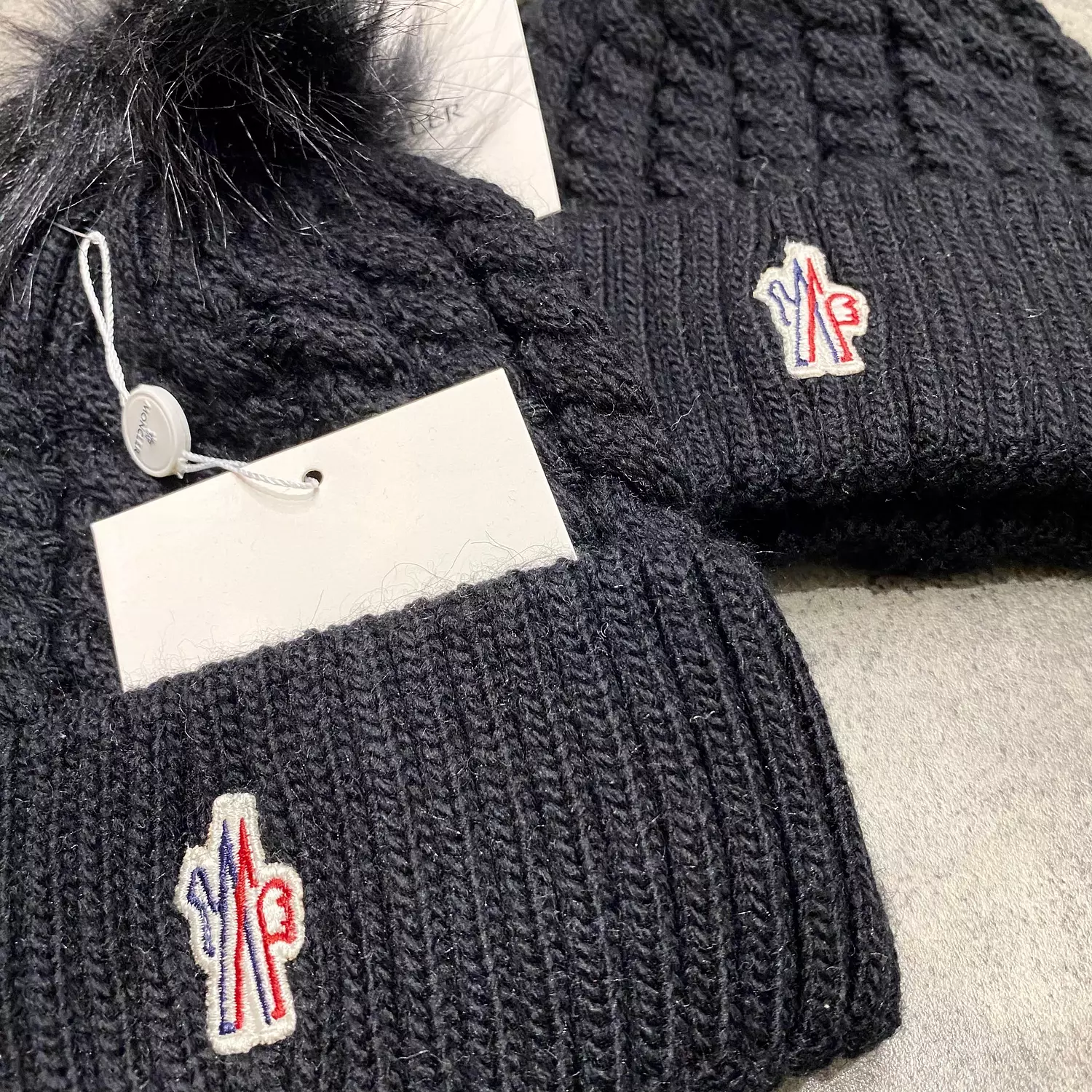 Moncler Grenoble Pompom Beanie-297YW BLACK hover image