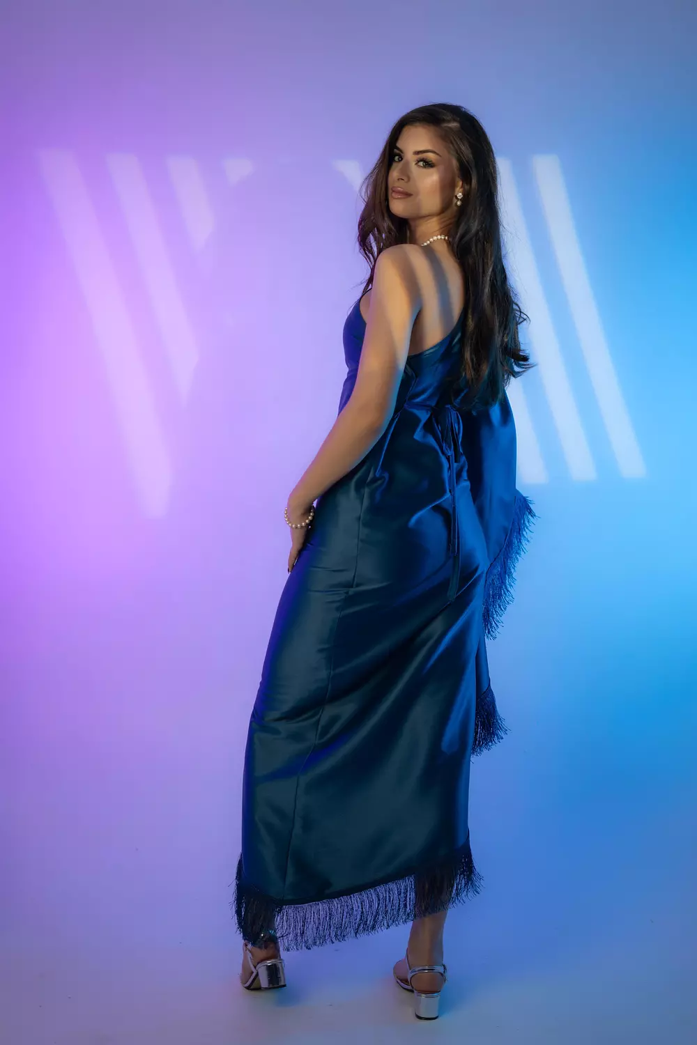 One shoulder dress.  1