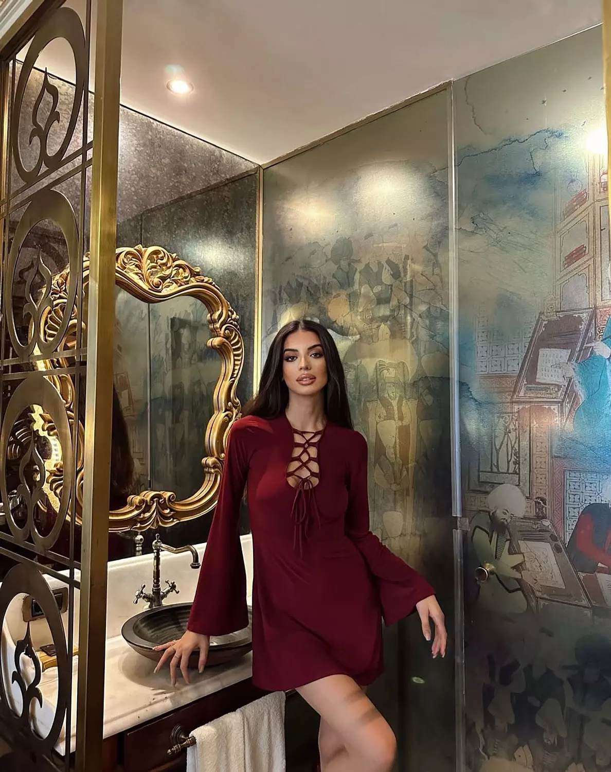 Carlet Red Mmini Dress 2
