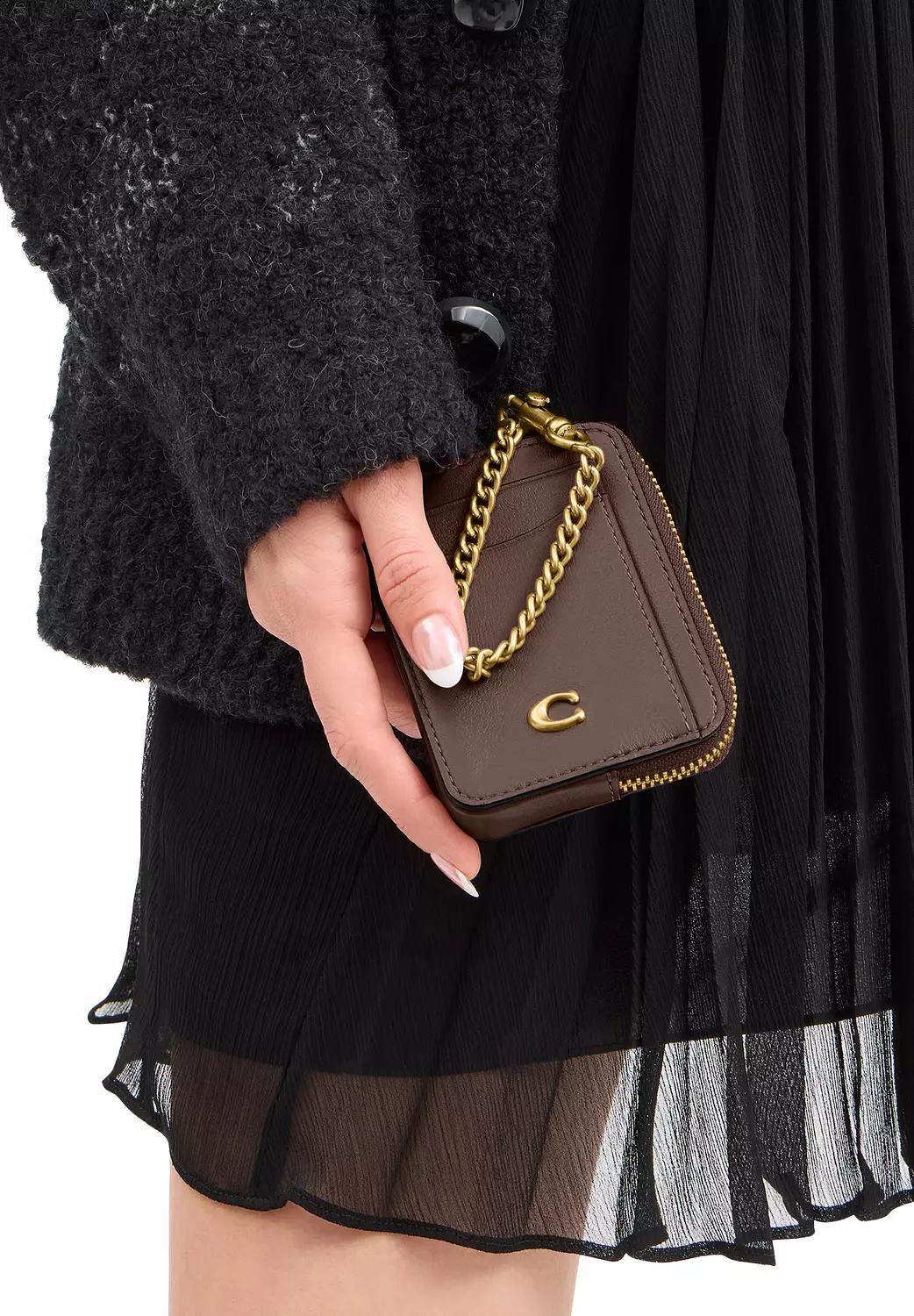 COACH Leather Zip Card Case 3