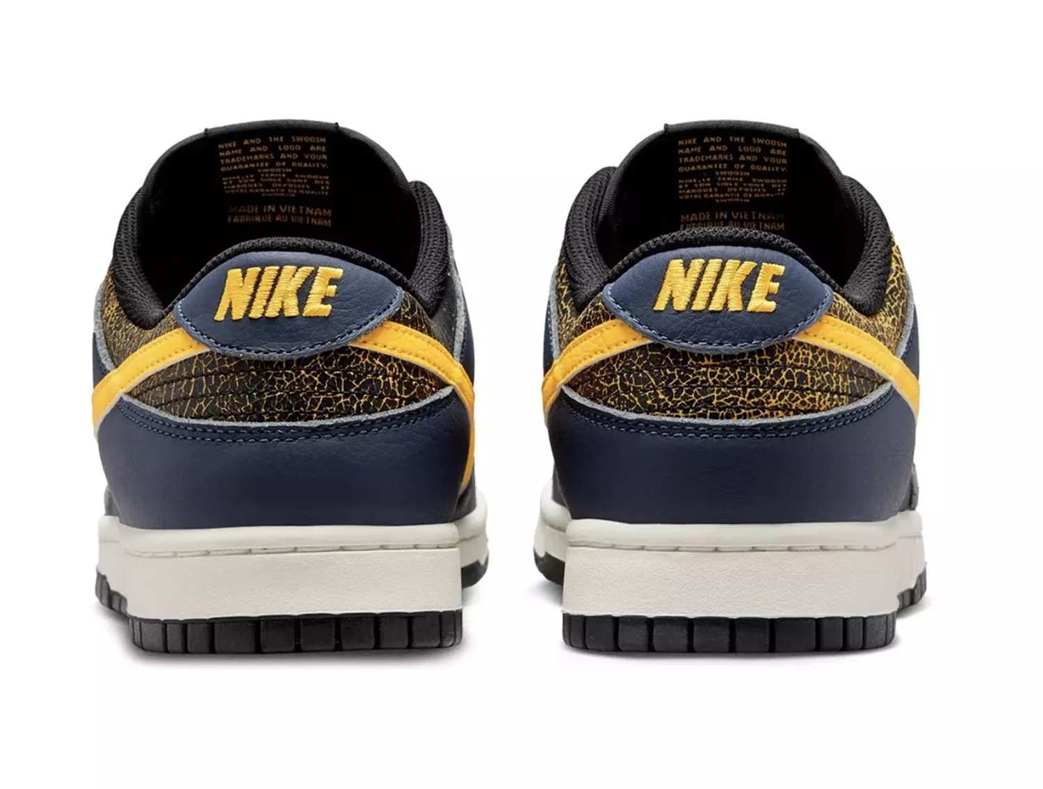 NIKE  DUNK LOW RETRO MICHIGAN BLUE GOLD 2