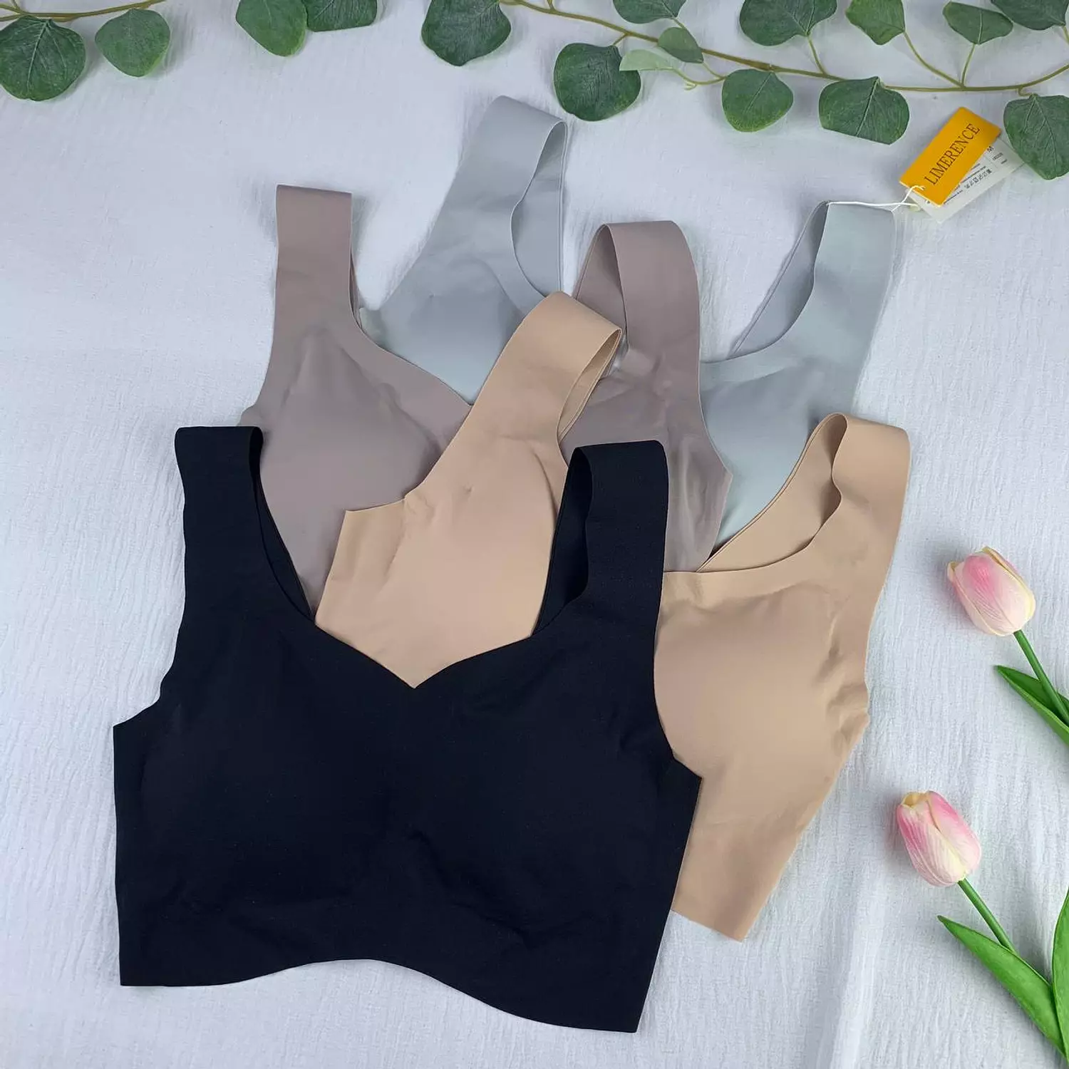 Unwired padded laser cut soft bra  s..m..l 5