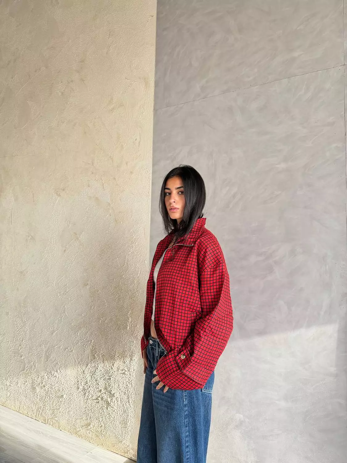 Scarlet Grid Jacket 3