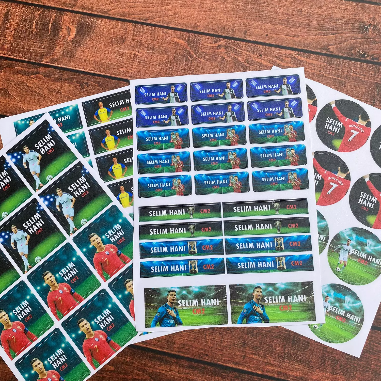 Ronaldo School Labels 2