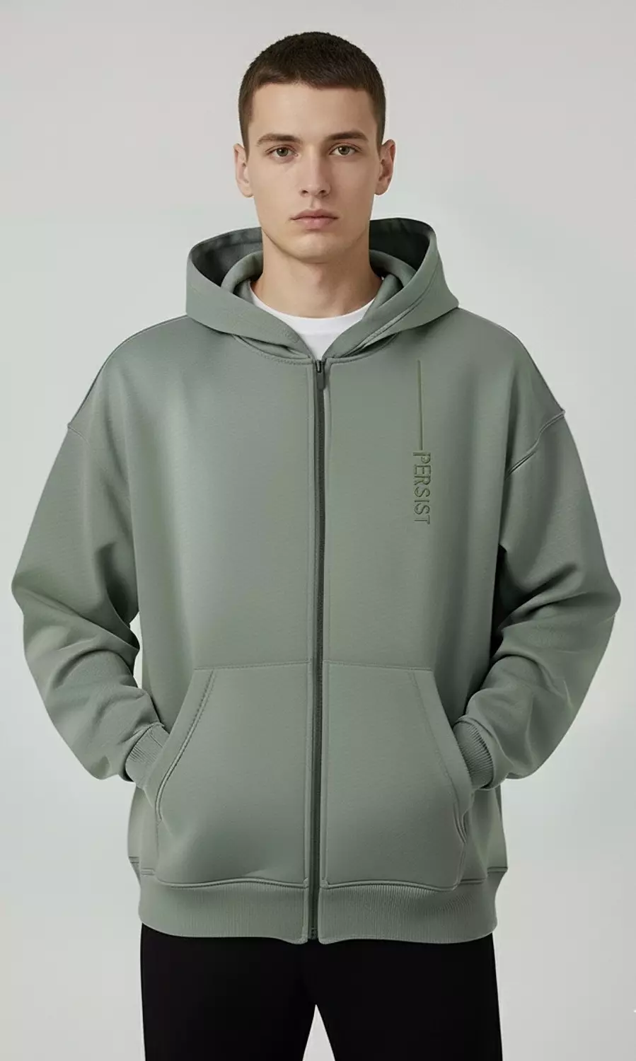 Persist ZIP UP Sweatshirt _ Olive image