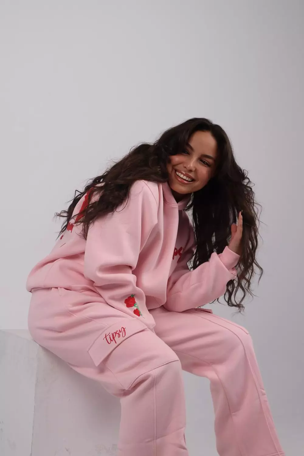 Pink Cargo Sweatpants 1