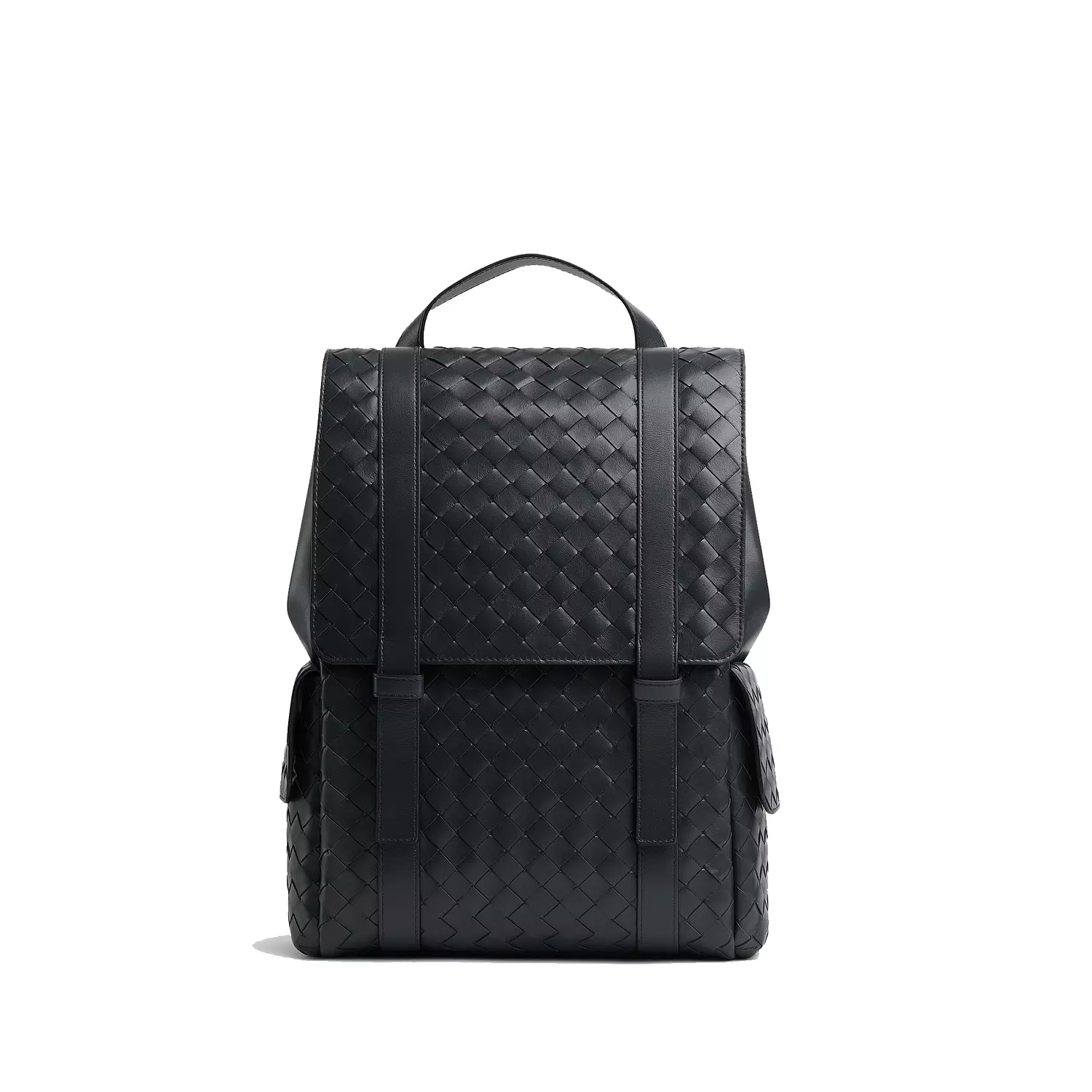 Bottega Veneta Men's Back To School Backpack in black leather.  image